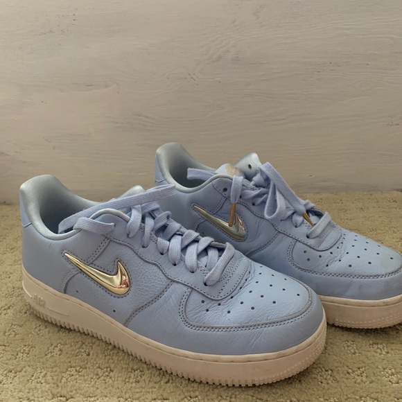Nike Shoes - Light blue Nike Air Force 1s.